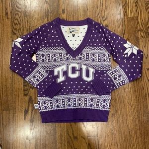 TCU ugly Christmas sweater